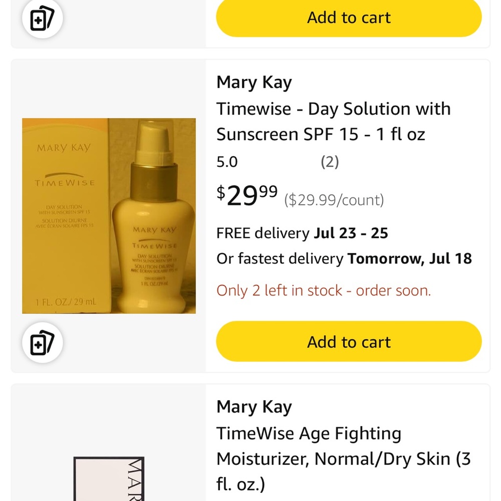 Mary Kay Timewise Day Solution SPF 15 - Yellow